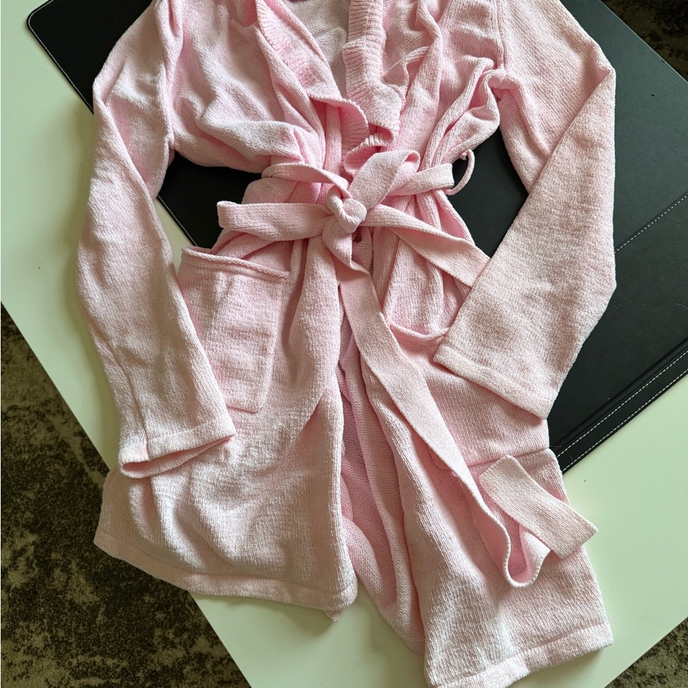 Cozy Pink Robe with Belt